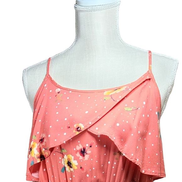 Peyton & Parker- Floral Maxi Dress- Size Medium- Coral/Peach color - Picture 4 of 6